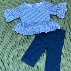 NW Rare Edition bell sleeve outfit 3-6 months